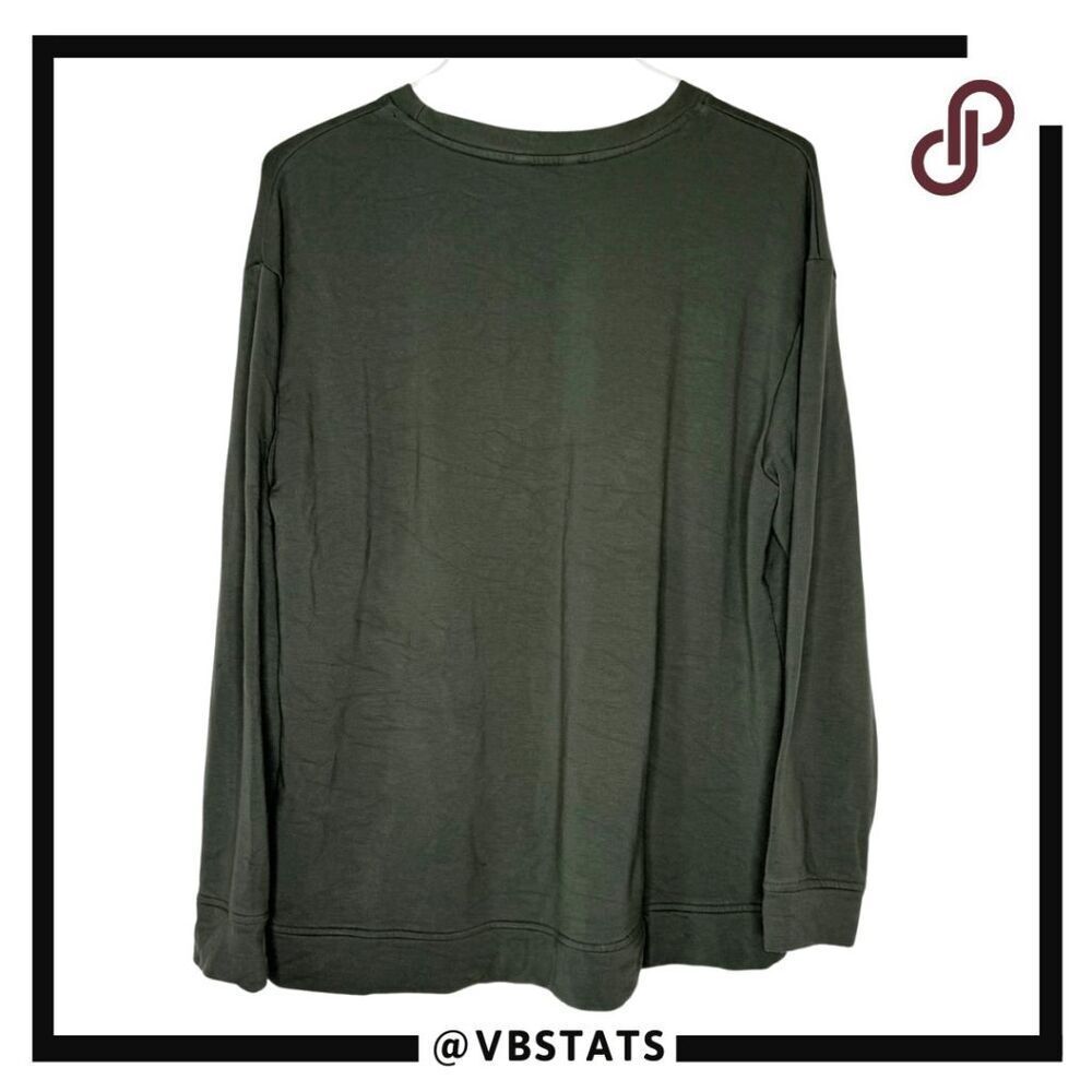 Orvis Womens Classic Collection Fleece Crew Neck Pullover Sweatshirt Green Large